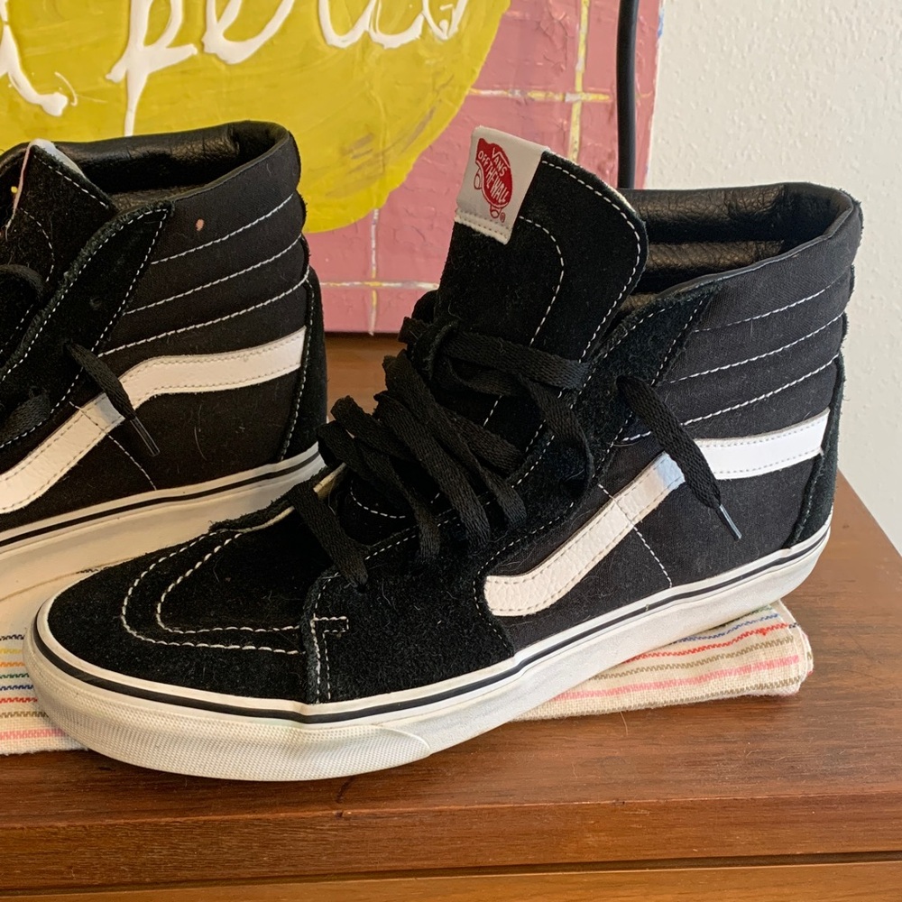 Vans Black High-Top Sneakers with White Accents